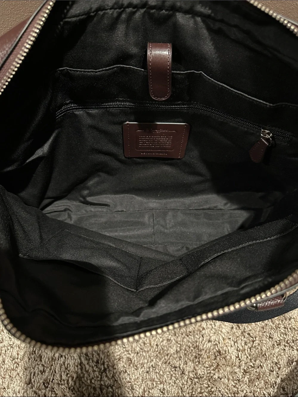 COACH Men's Leather Laptop Bag in Dark Brown